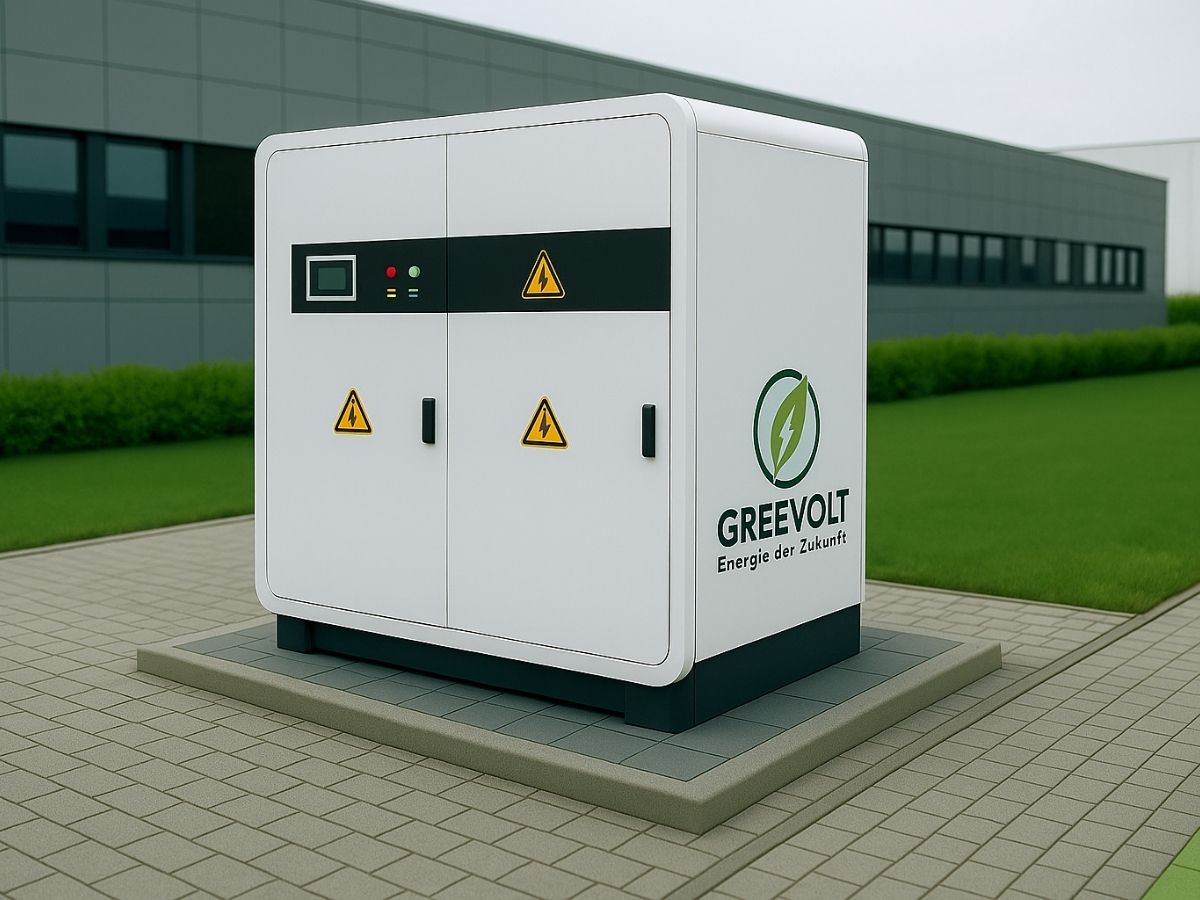 Dezentraler Speichercontainer auf Betriebsfläche